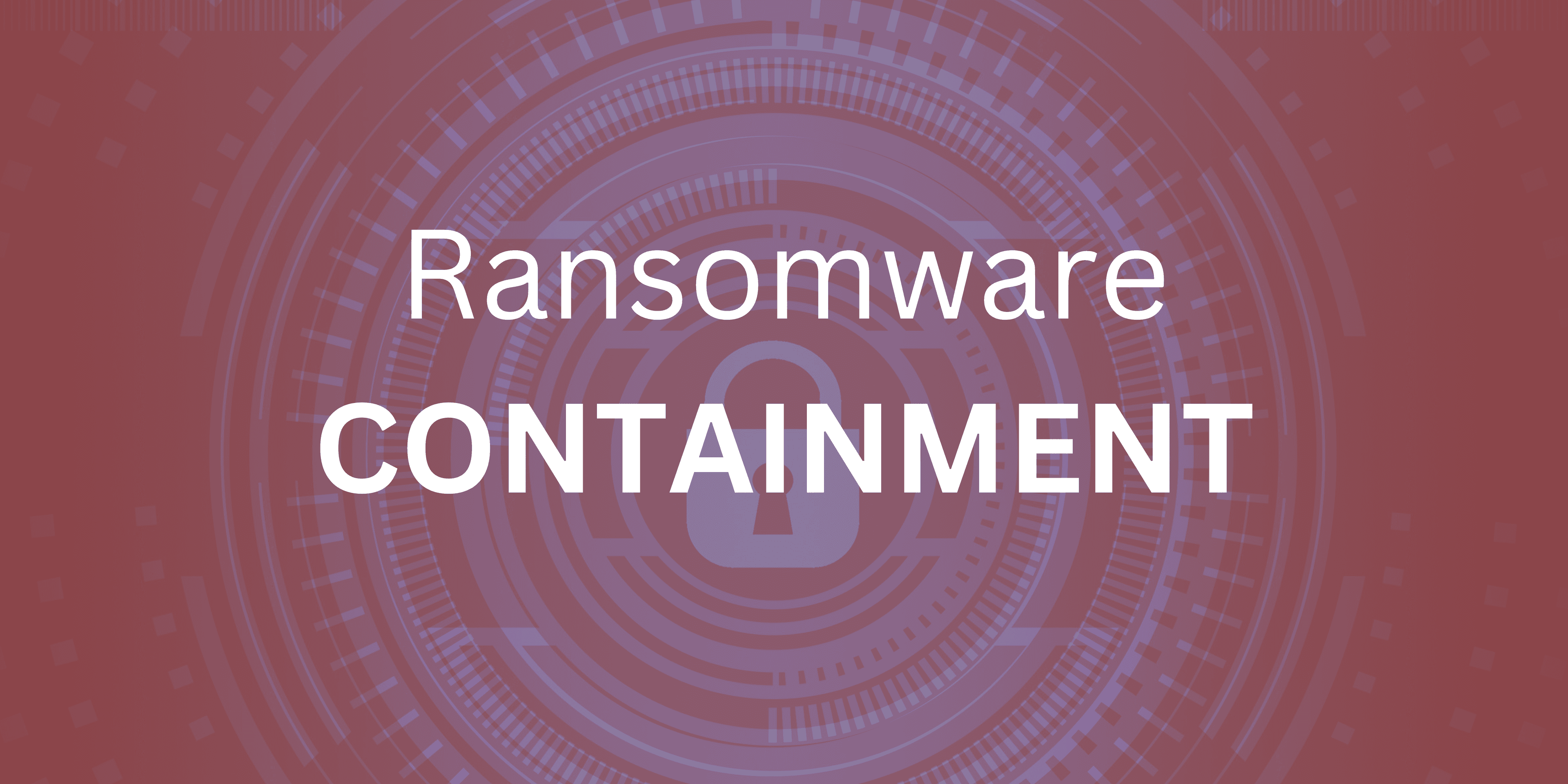 Network security and ransomware protection